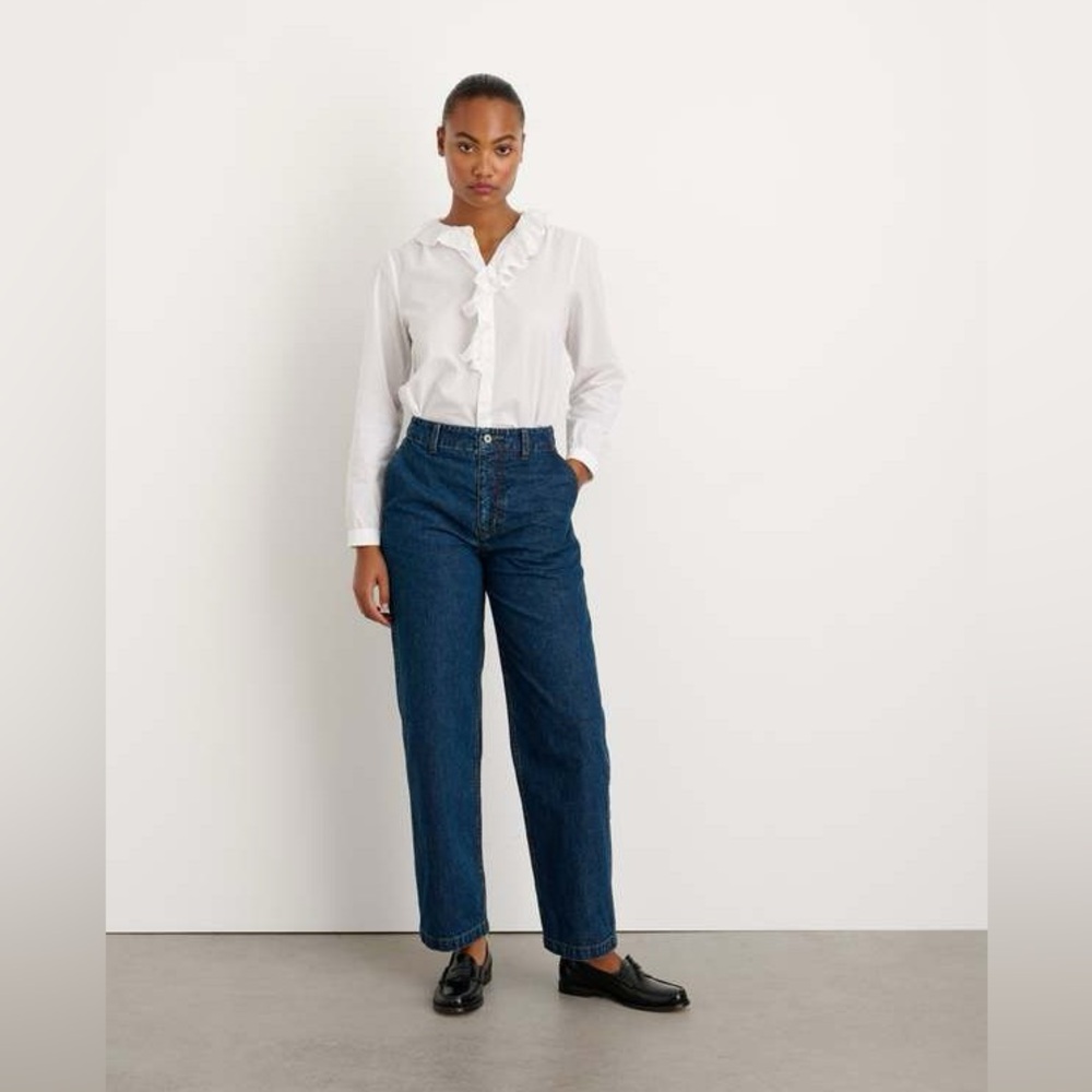 Alex Mill Bleecker High-rise Straight-leg Jeans In‎ Mid Denim Size 32